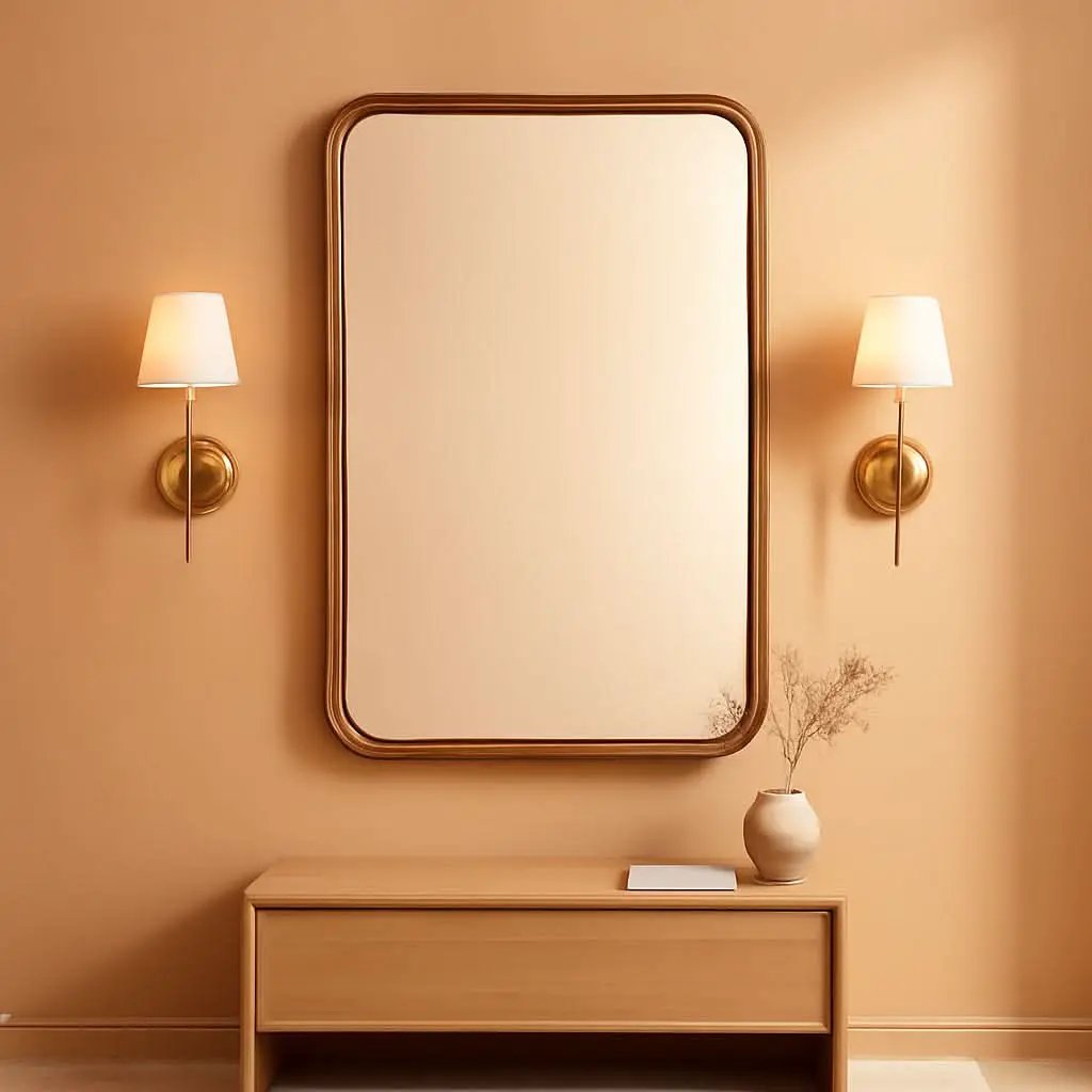 Wood Framed Bathroom Mirror 24x36 Inch Wall Mounted from PriceLows™