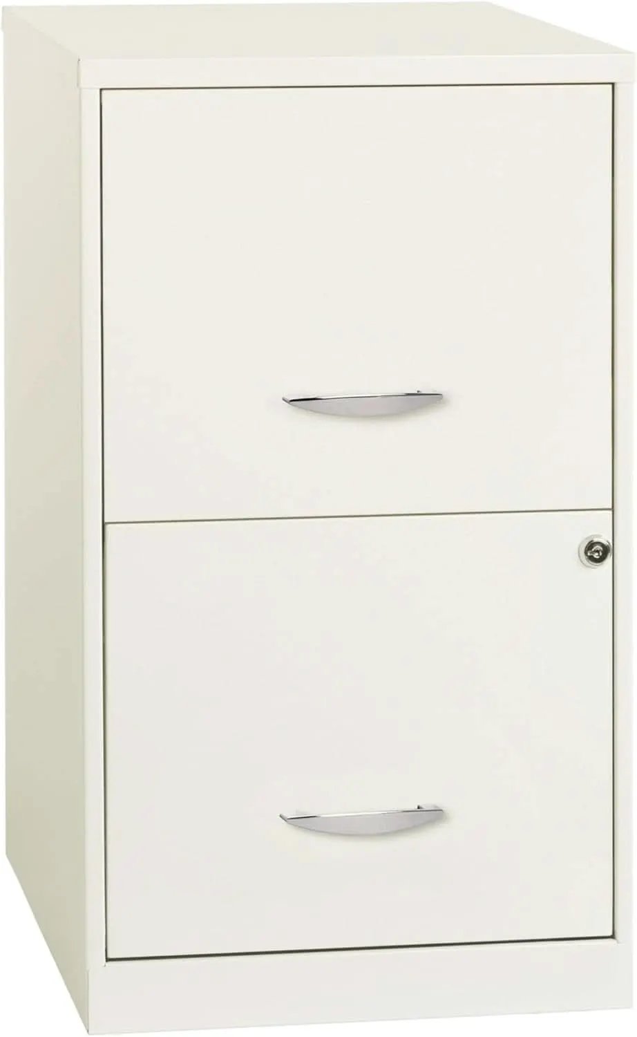 2-Drawer File Cabinet White 14.2 X 18 X 24.5 Inches Locking Drawers Steel Enamel from PriceLows™