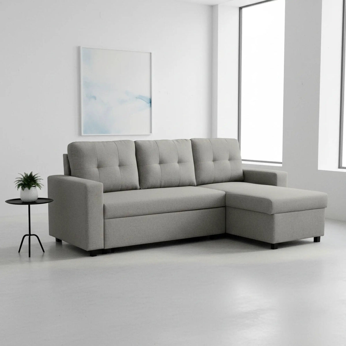 Convertible L Shaped Sectional Sleeper Sofa | Pull Out Bed | 2-in-1 Design | Space-Saving