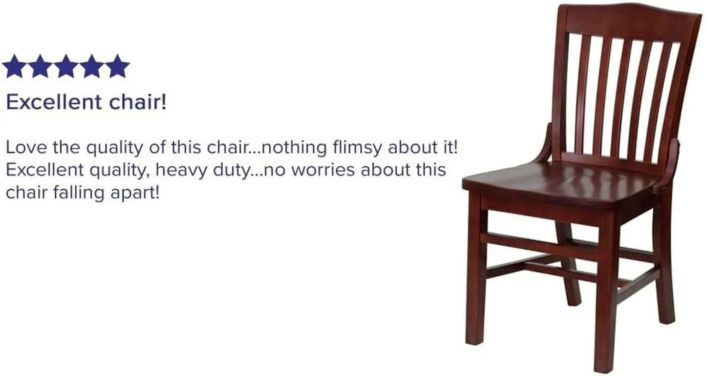 Hercules Mahogany Schoolhouse Dining Chair For Restaurants from PriceLows™