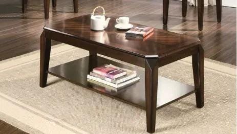Docila 3 Piece Pack Coffee With End Table (Set of 3) | 3-Piece Set | Walnut | Dining Room Decor