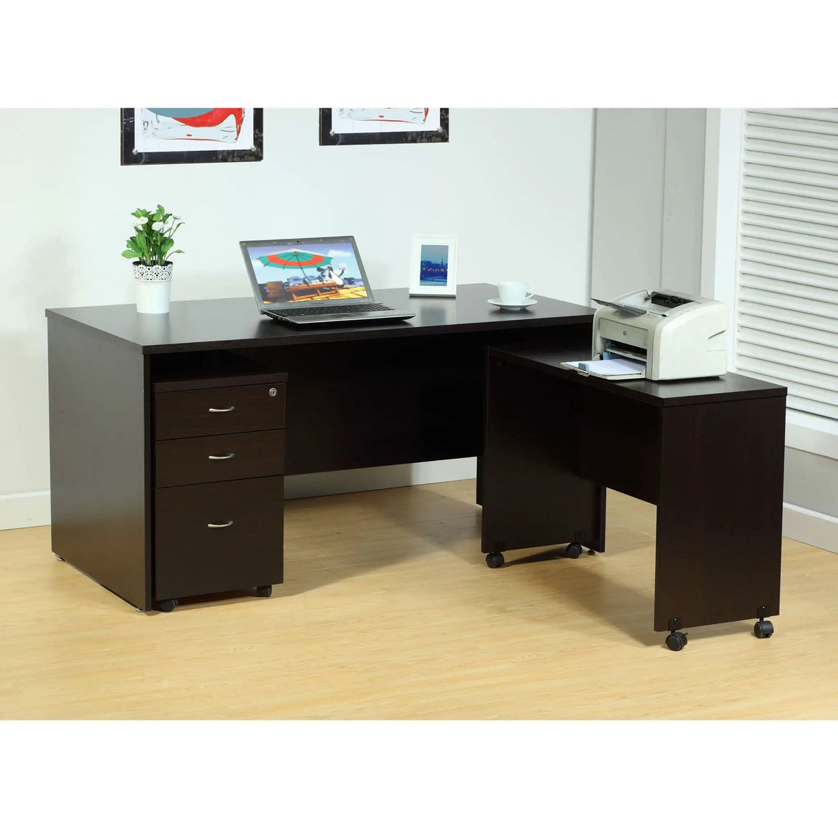 Printer Mobile Stand, Computer Desk, Home Office Desk | 3 Pieces | Home Office Furniture | Home Office
