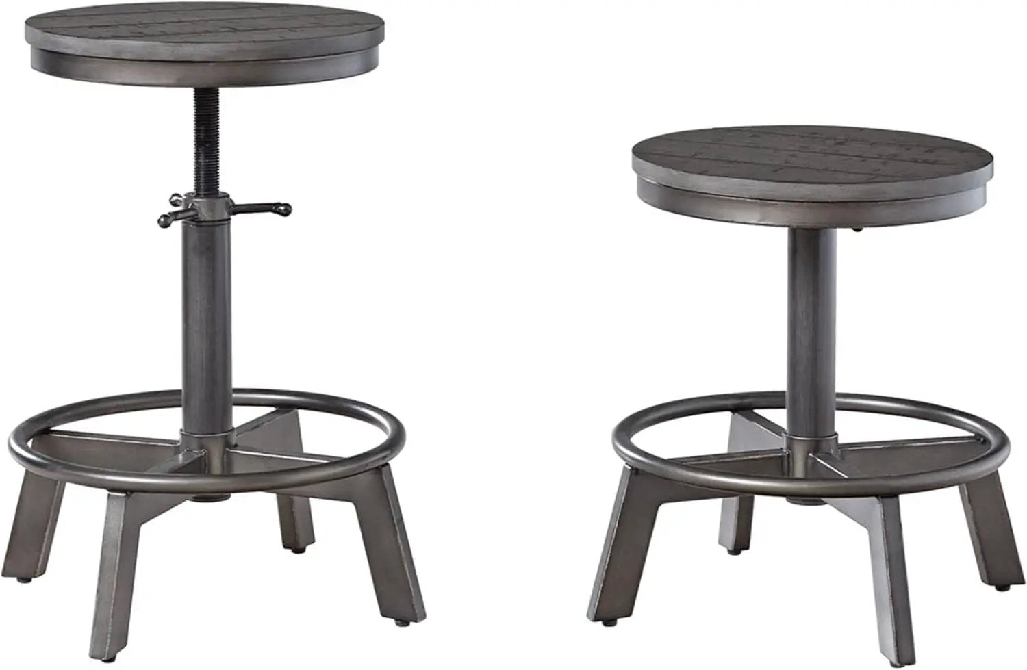 Torjin Gray Industrial Counter Height Stool Set of Two from PriceLows™
