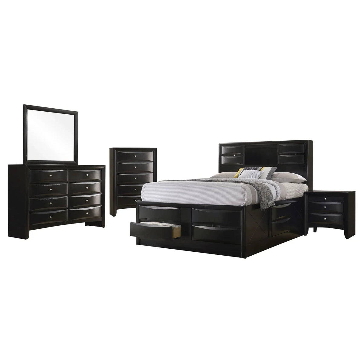 Briana 5-piece Eastern King Bedroom Set | 5-Piece Set | Bedroom Furniture | Black