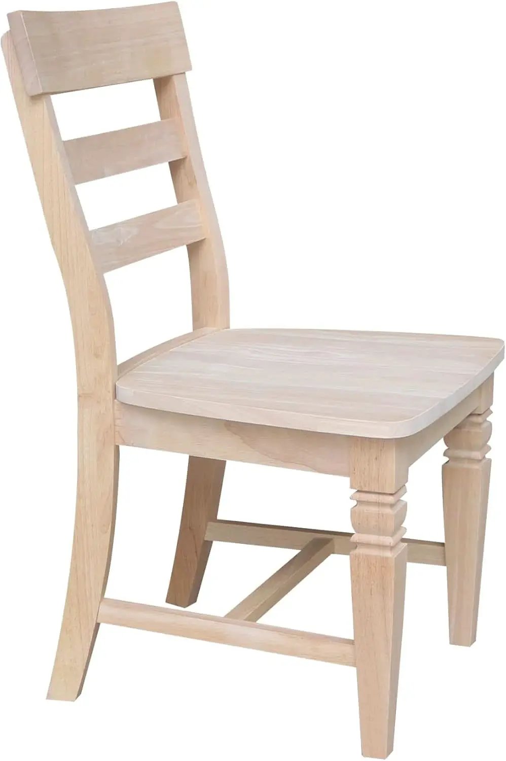 Two Java Dining Chairs Unfinished Parawood 225 Lb Capacity from PriceLows™