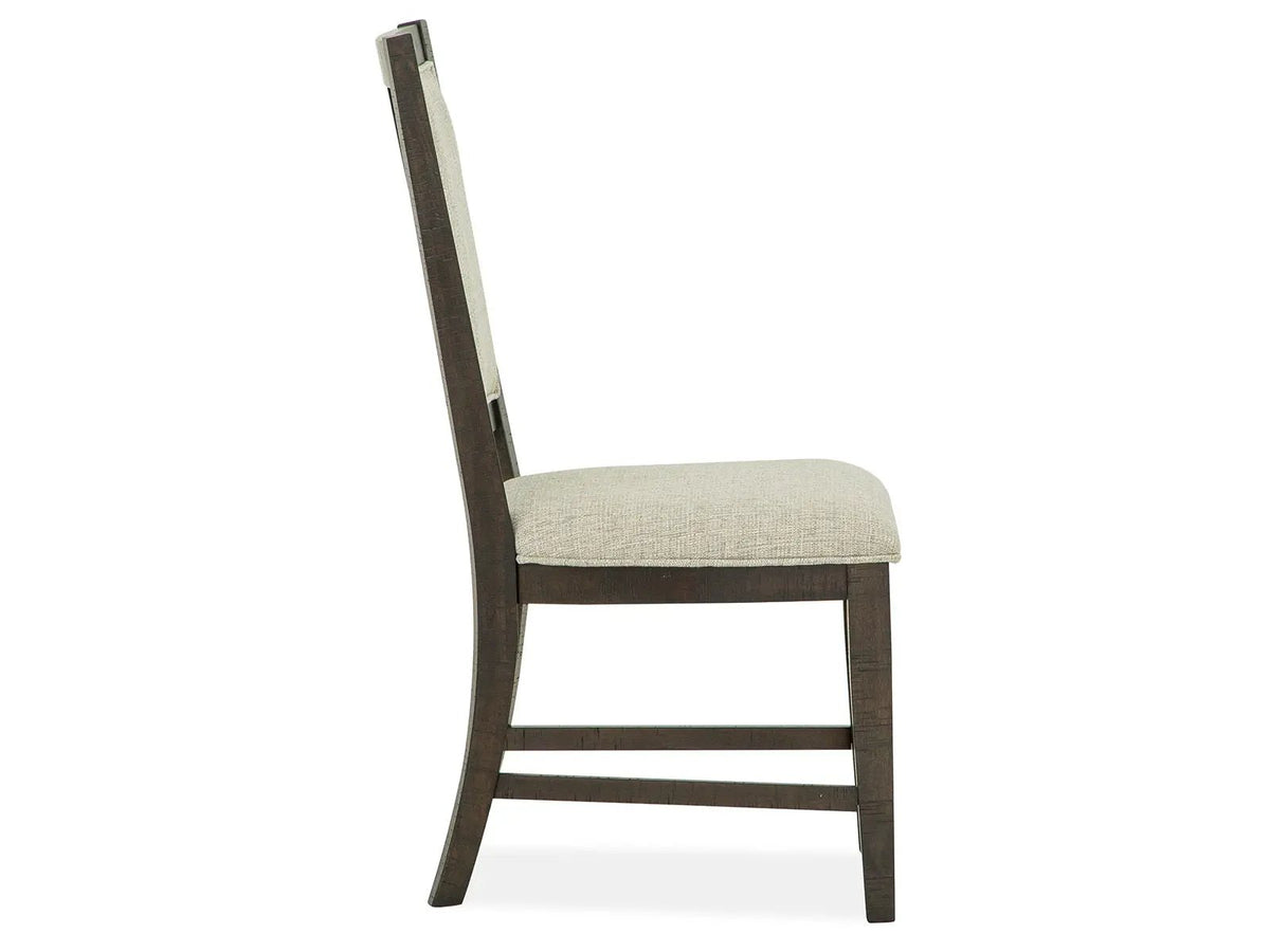 Westley Falls Step Up Side Chair With Upholstered Seat & Back (Set of 2) | 24 x 19.75 x 39.75 in | Metal & Veneer | Graphite