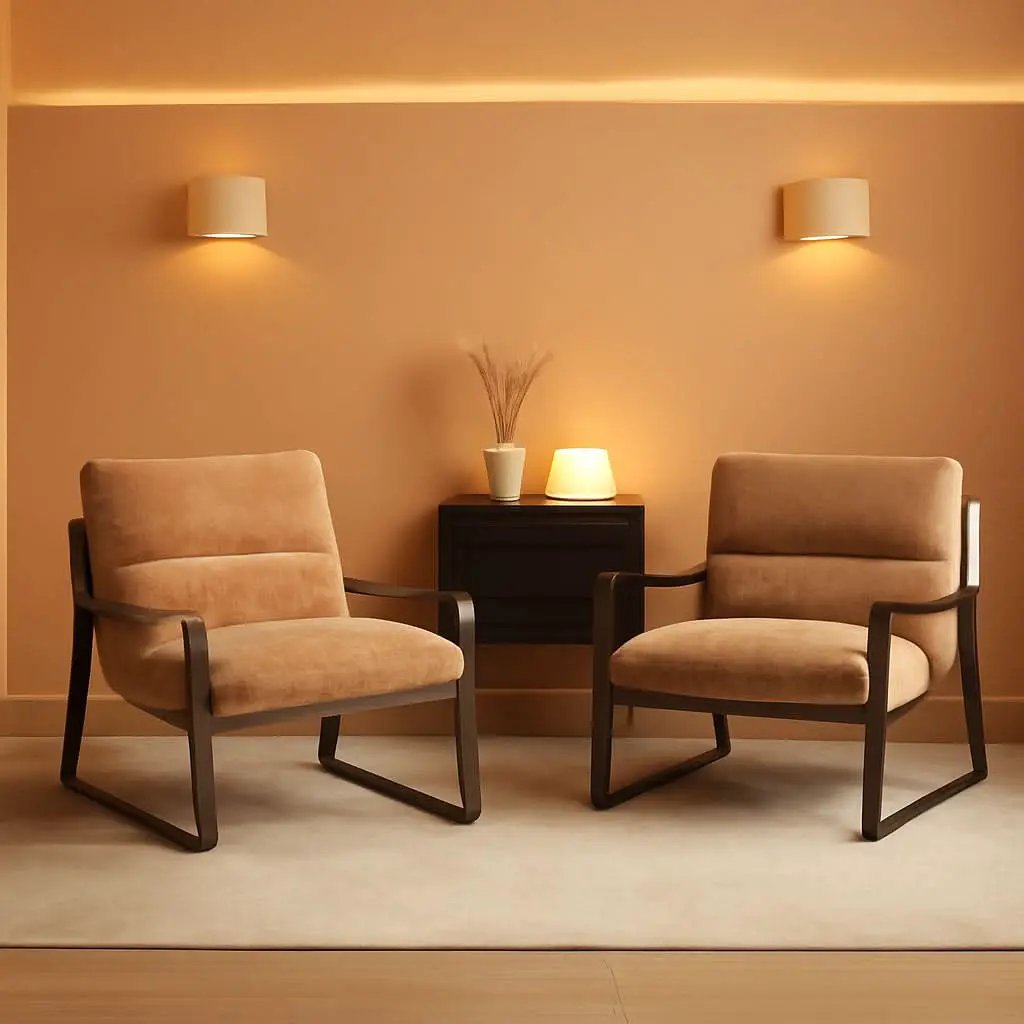 Khaki Chenille Upholstered Accent Chair Bundle Set from PriceLows™