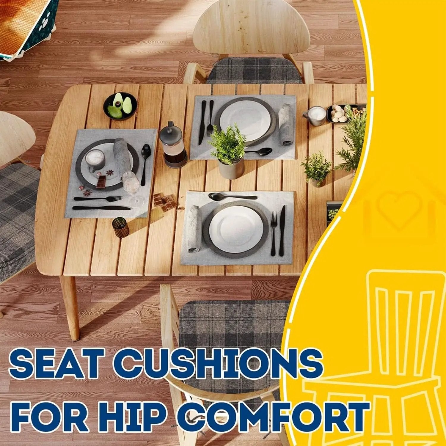 D Shaped Chair Cushions 2 Inch Thick Brown 17x16 Pads from PriceLows™