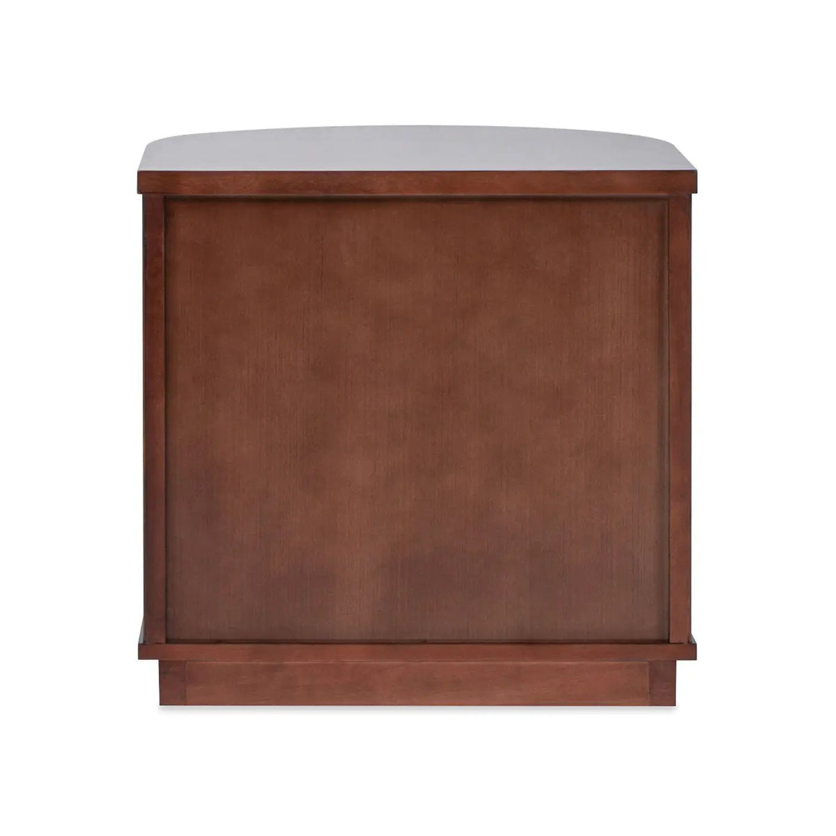Valentine 2 Drawer Side Table | American Beech Wood | Half-Moon Shape | Fluted Carved Details