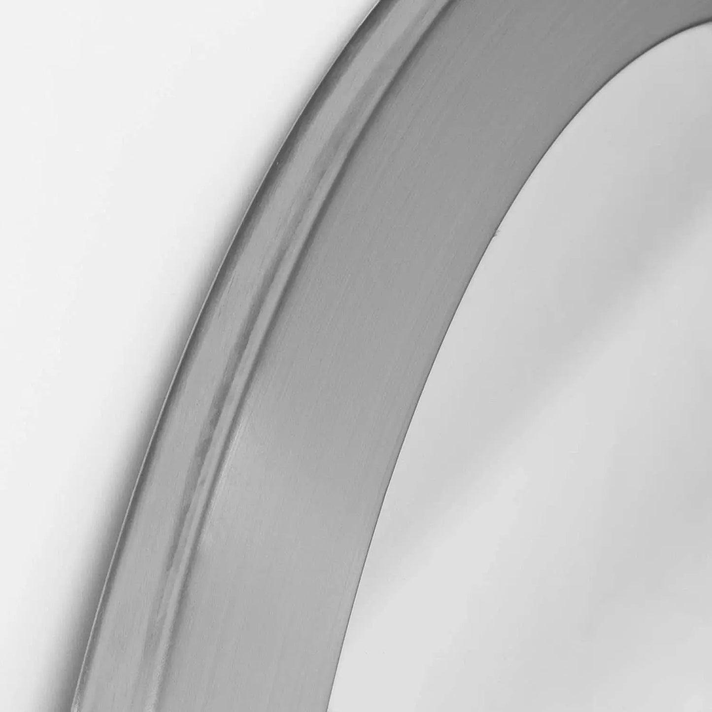 Brushed Nickel Oval Framed Vanity Mirror Beveled Edge from PriceLows™