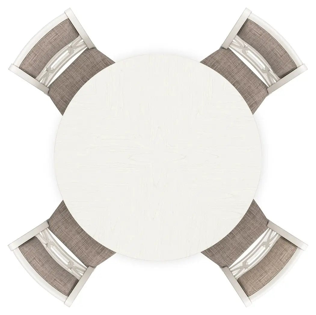Erinberg Dining Table Set | 5-Piece | Antique White Finish | 42 Inch Square Table