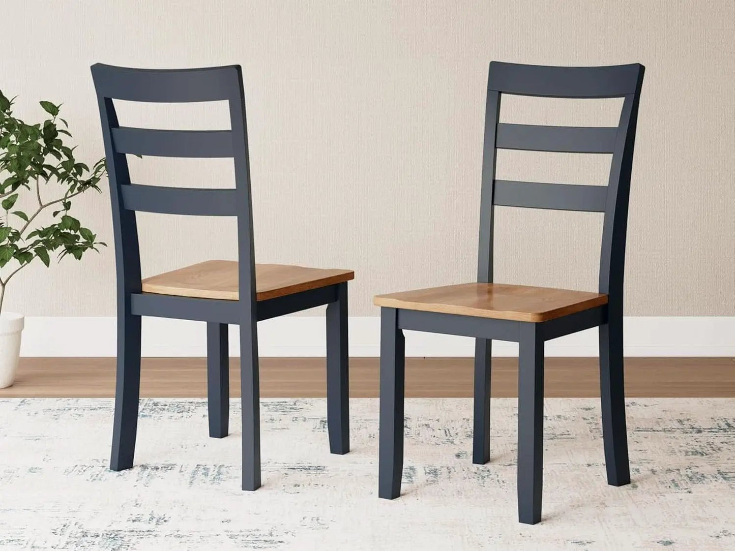 Gesthaven Solid Wood Frame Dining Chair Set 2 White Natural from PriceLows™