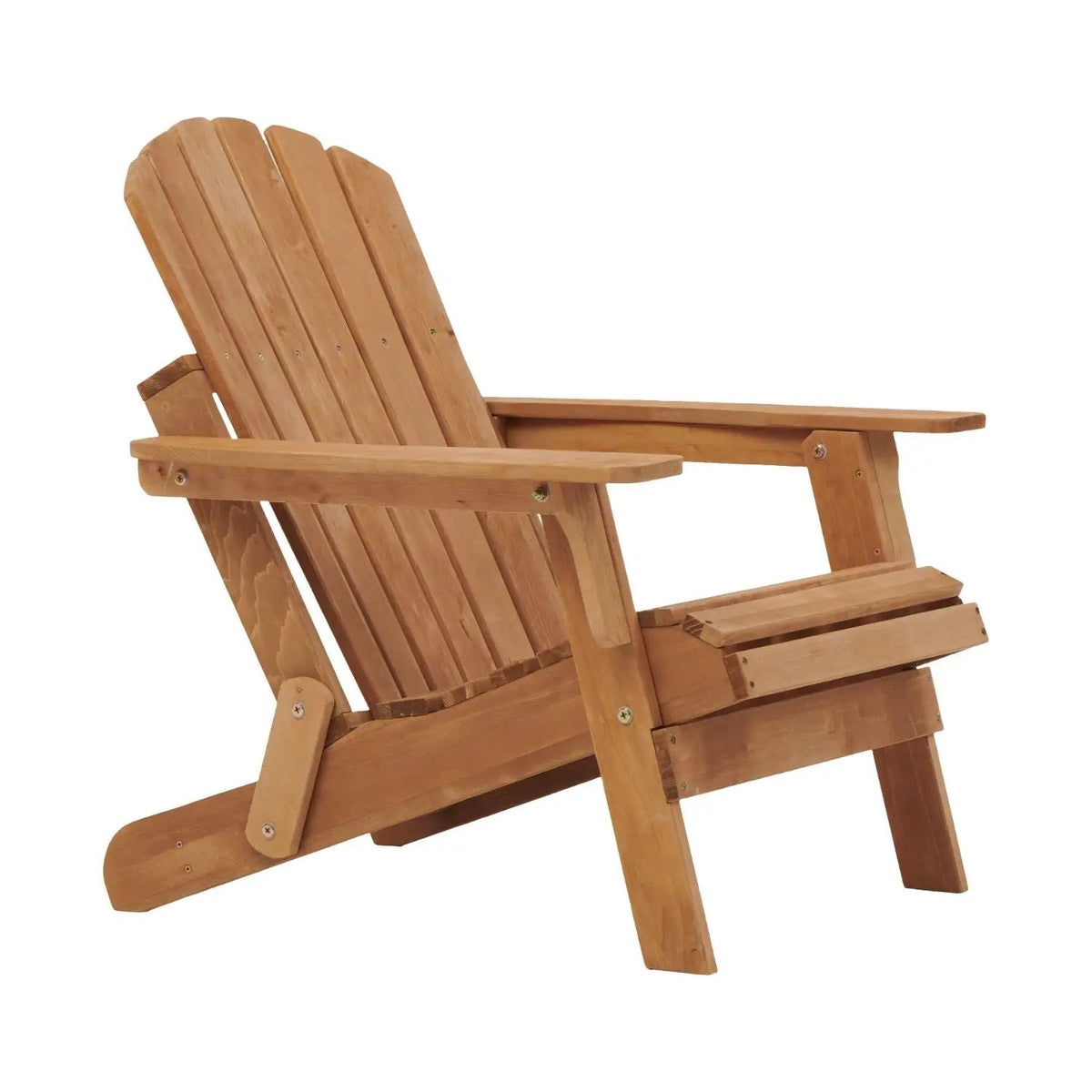 Oversize Folding Adirondack Chair | Premium Hemlock Wood | Pre-Assembled Parts | Patio And Garden