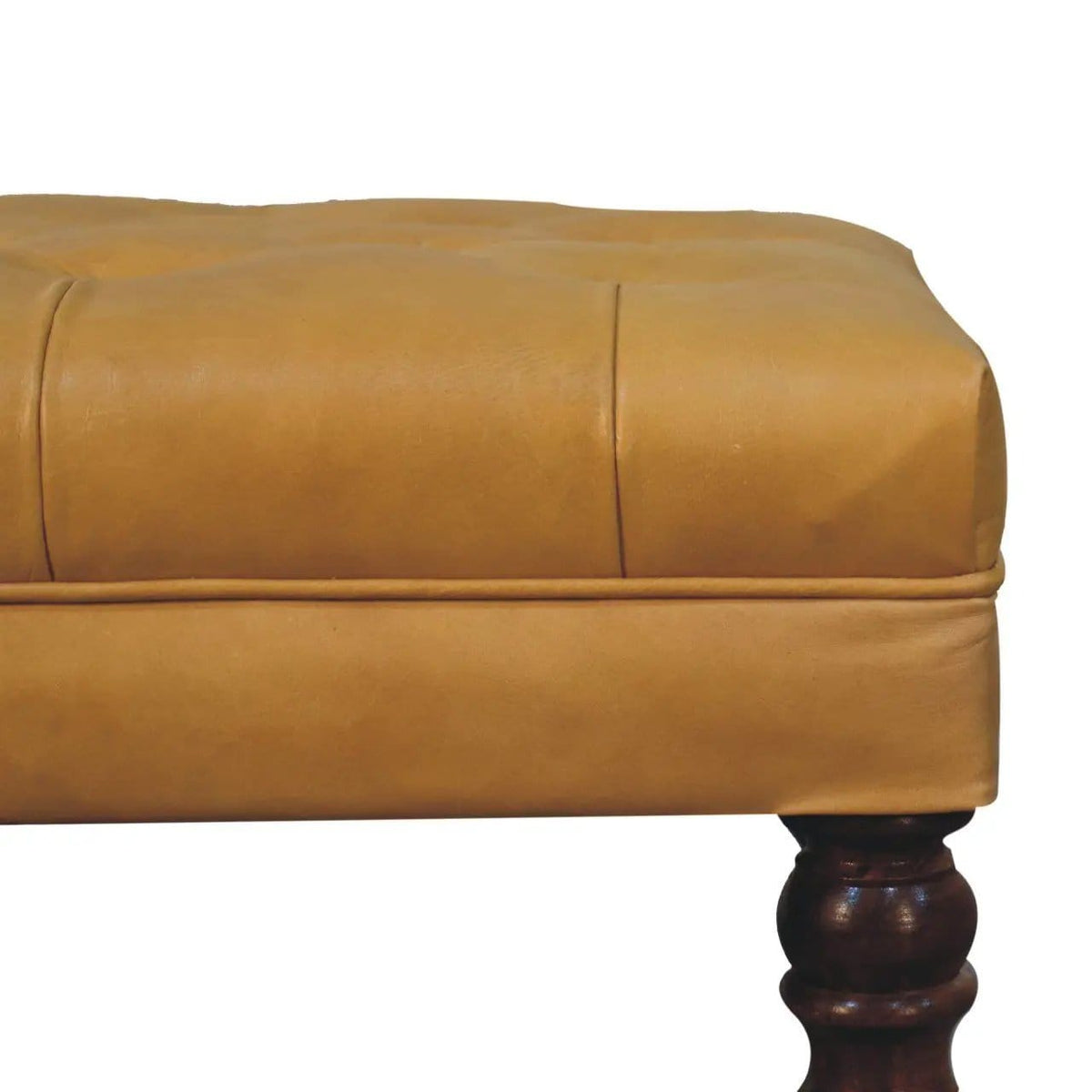 Buffalo Ottoman With Castor Legs | 7 Pieces | Mango Wood | Living Room