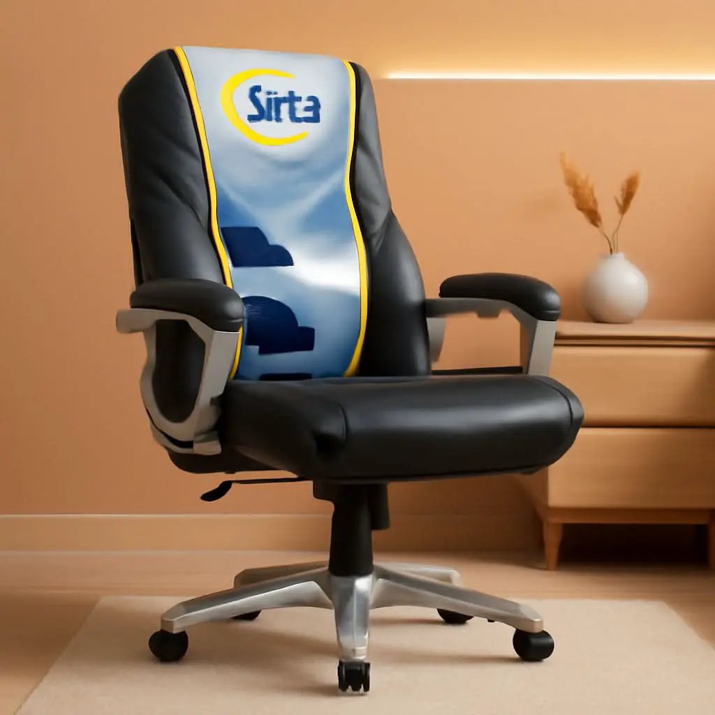 Black Executive Office Chair With Air Lumbar Technology from PriceLows™