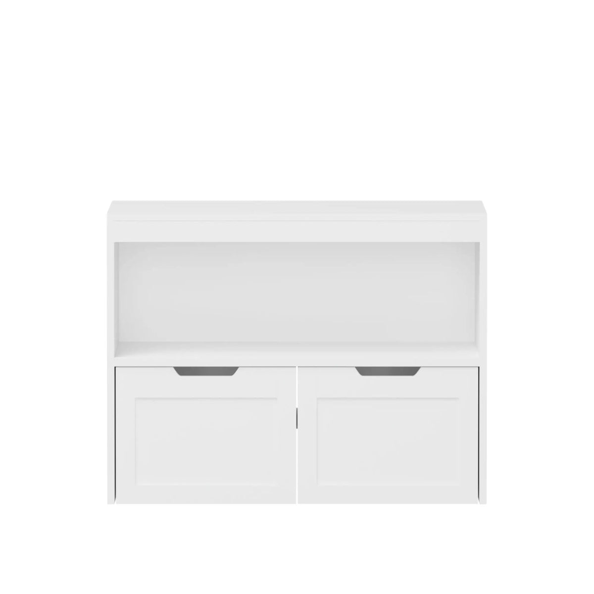 Kids Book Organizer | Two Large Drawers | Open Shelves | Removable Wheels