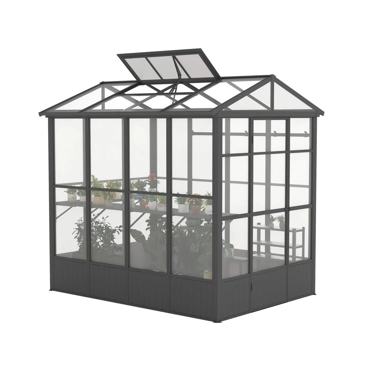 Heavy Duty Outdoor Polycarbonate Greenhouse With Fully Automatic Temperature Control | Aluminum | Outdoor Living Use | Outdoor Living