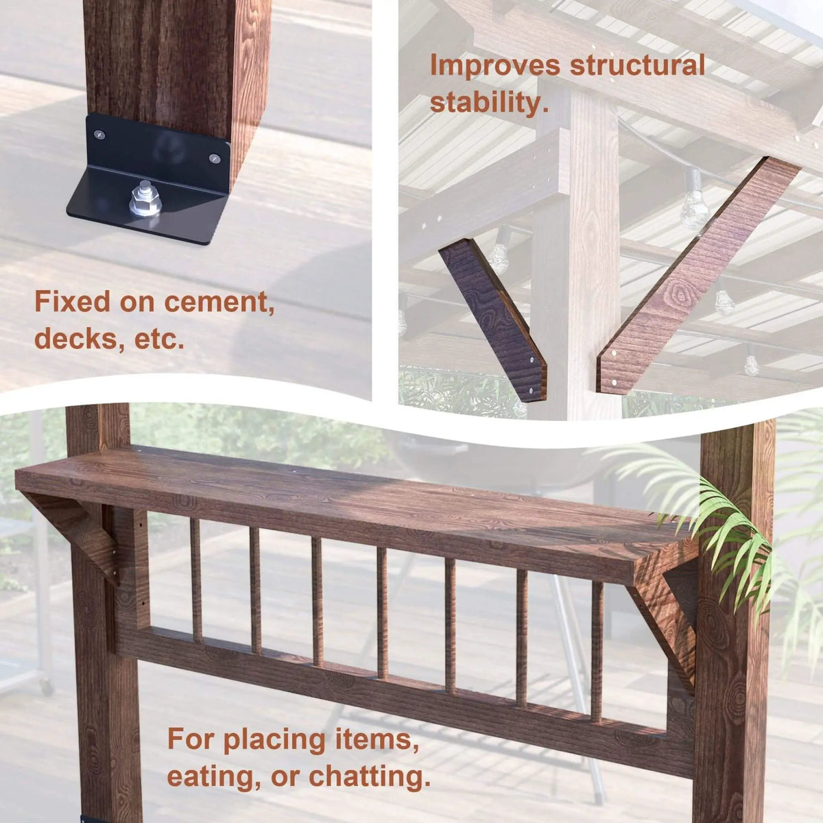 Hardtop BBQ Grill Gazebo | Durable Outdoor Shelter | Built-In Shelves | 157.68 Inch Length
