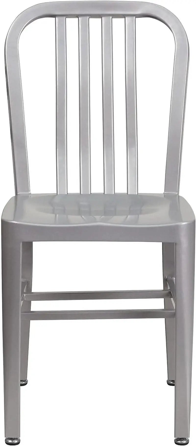 Gael Modern Metal Dining Chairs Set Of 2 In Silver