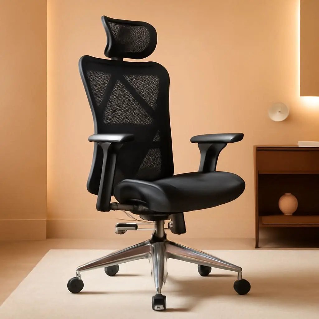 Ergonomic Mesh Office Chair With Adjustable Headrest And Lumbar Support from PriceLows™