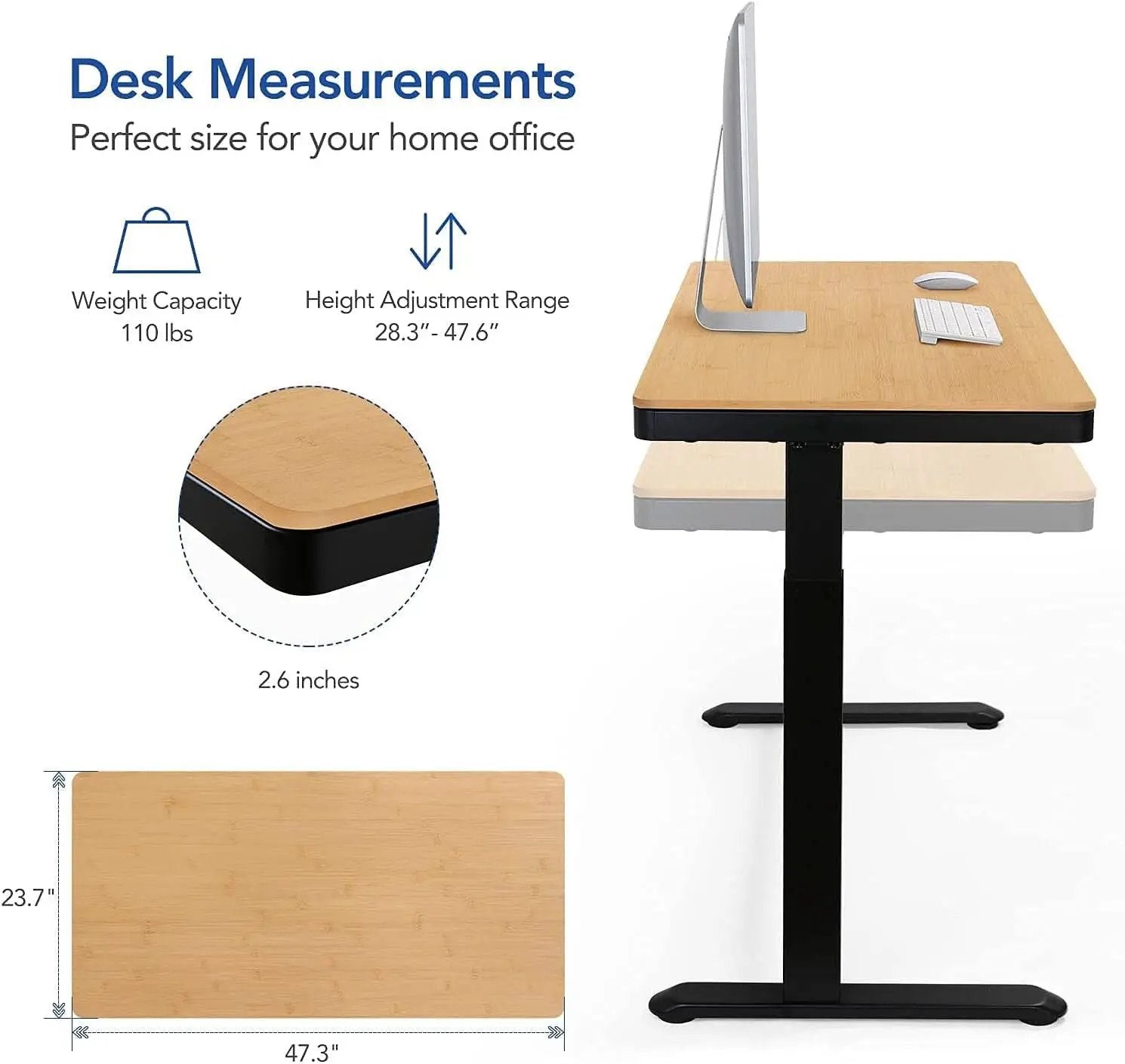 Electric Standing Desk With USB Ports And Adjustable Height from PriceLows™