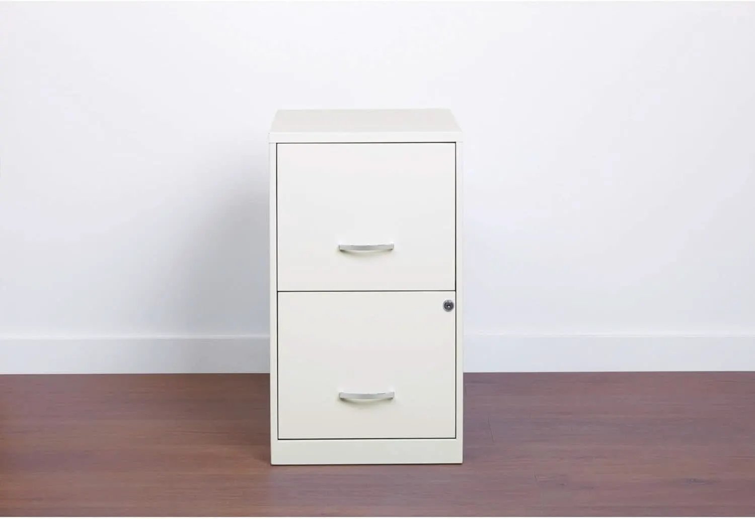 2-Drawer File Cabinet White 14.2 X 18 X 24.5 Inches Locking Drawers Steel Enamel from PriceLows™