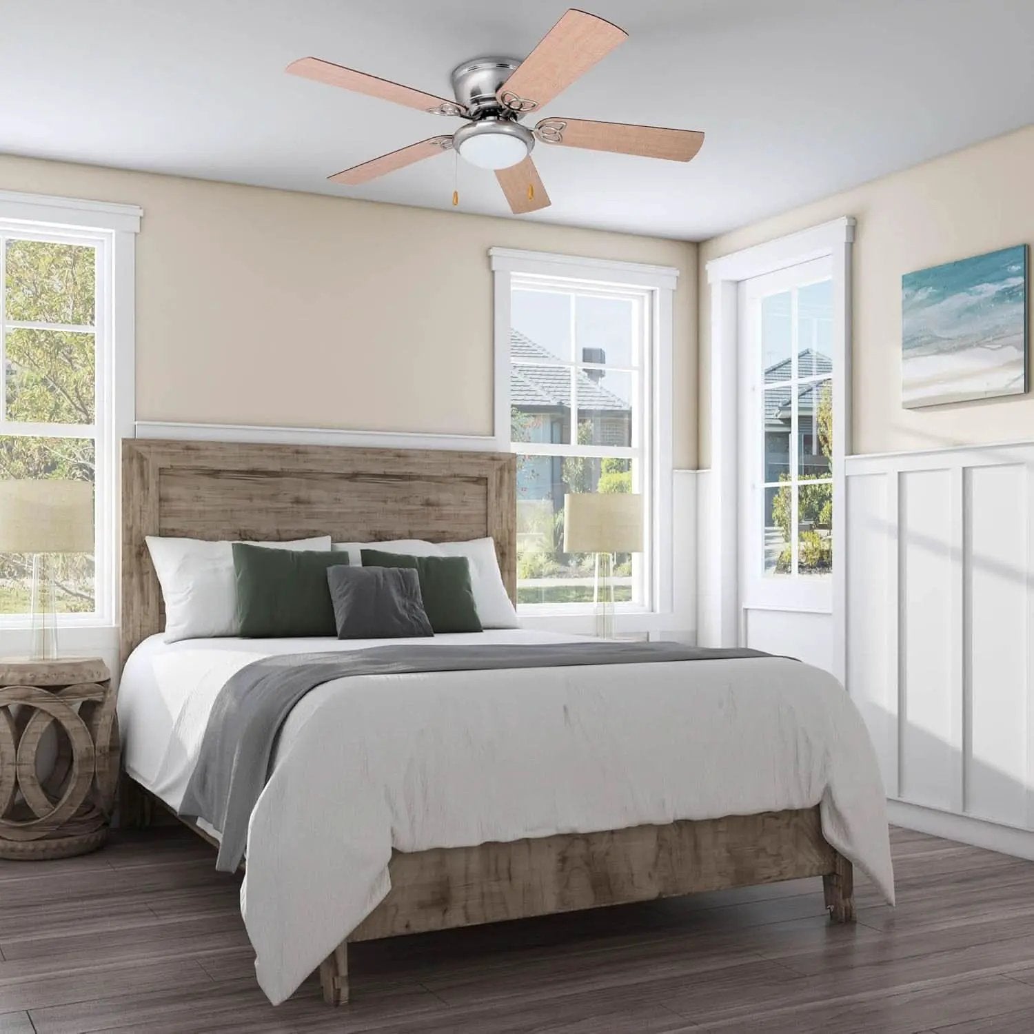 52 Inch Energy Efficient Ceiling Fan LED Lighting Remote from PriceLows™
