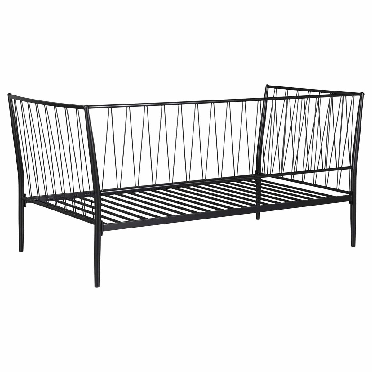 Richland Metal Twin Daybed Bed Frame Matte | 86.25 x 42 x 41.5 in | Metal | Black