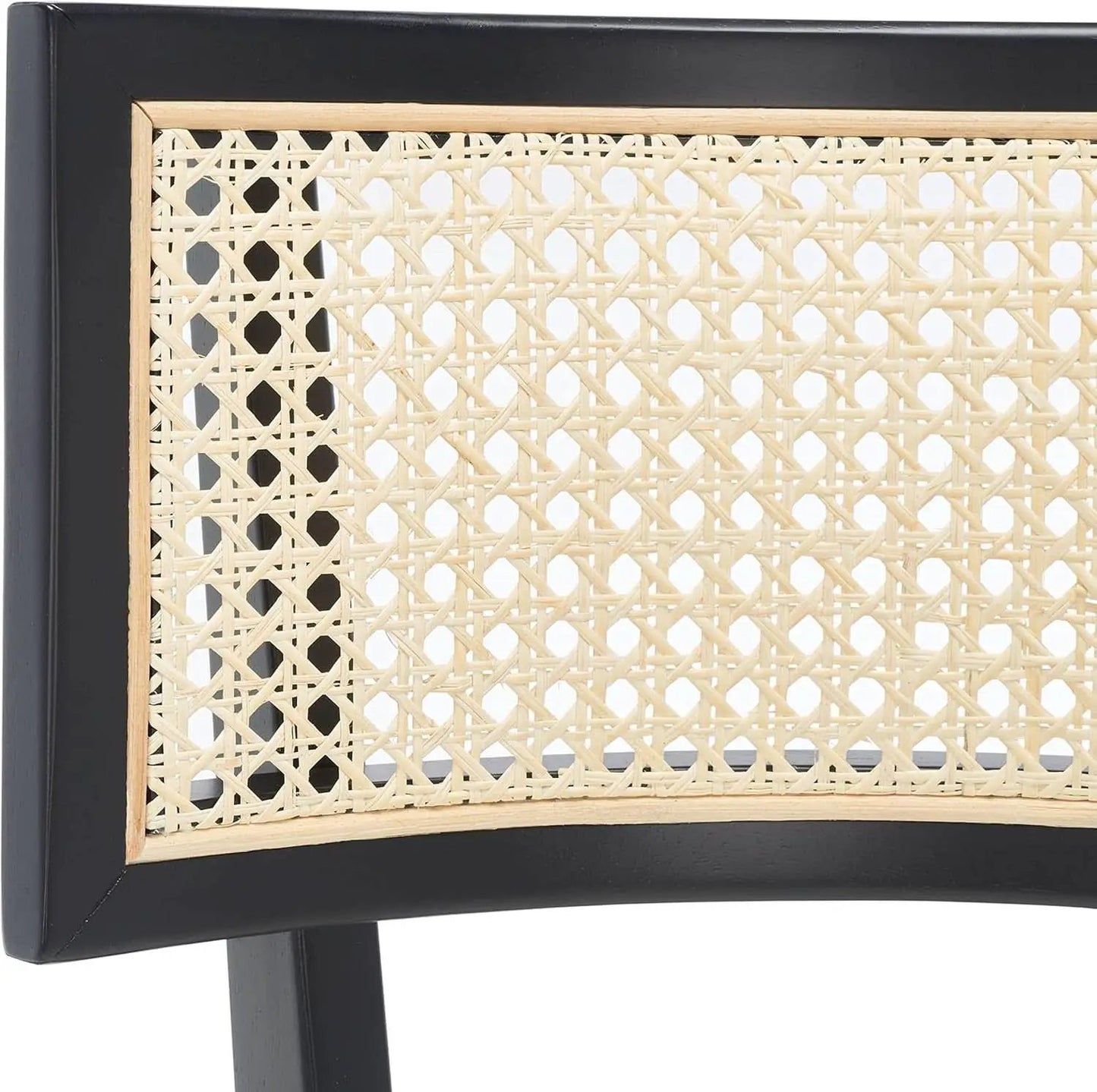 Galway Coastal Dining Chair Black Frame Cane Seat Cushion from PriceLows™