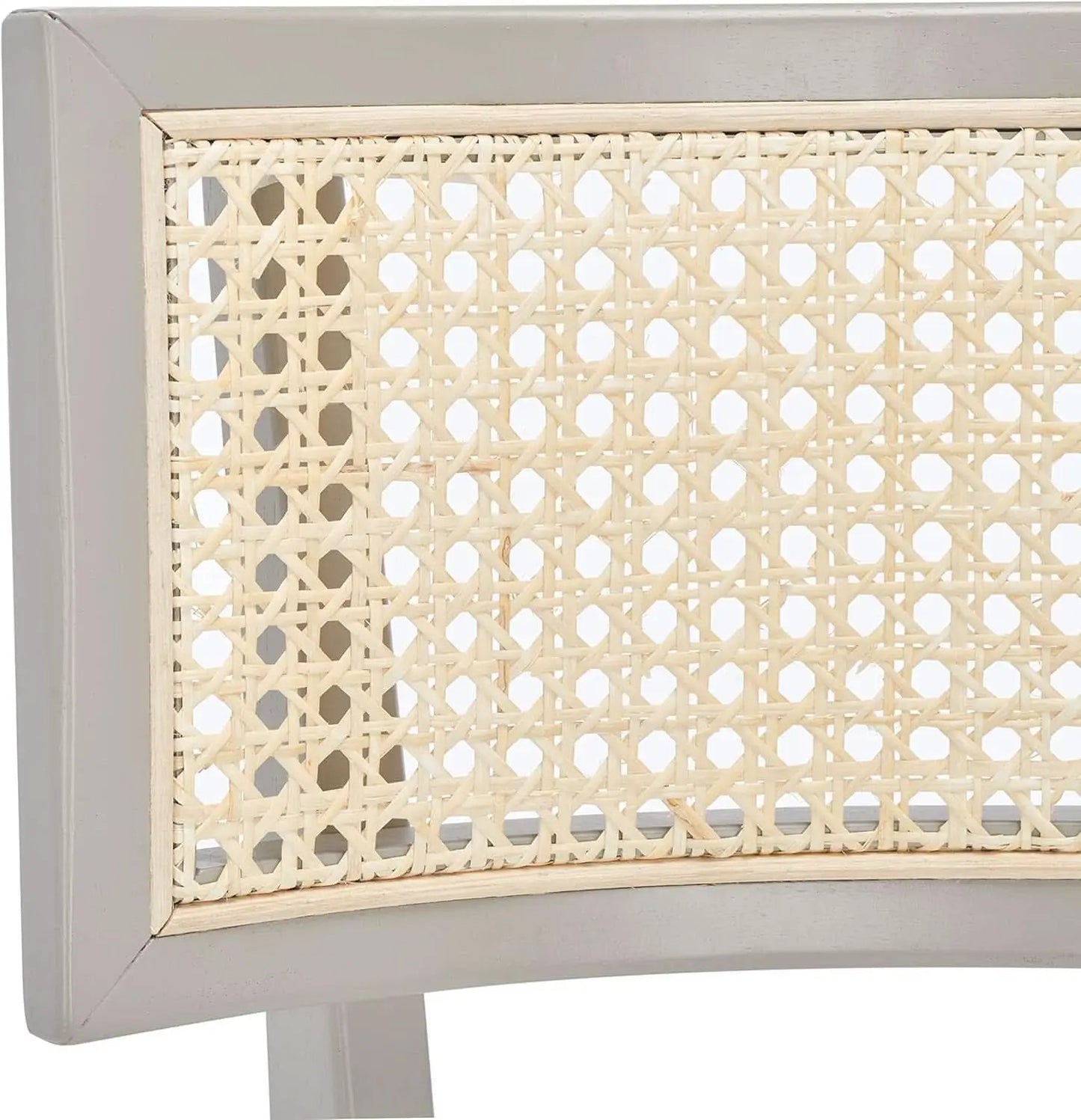 Coastal Grey Cane Seat Cushion Dining Chair For Kitchen from PriceLows™