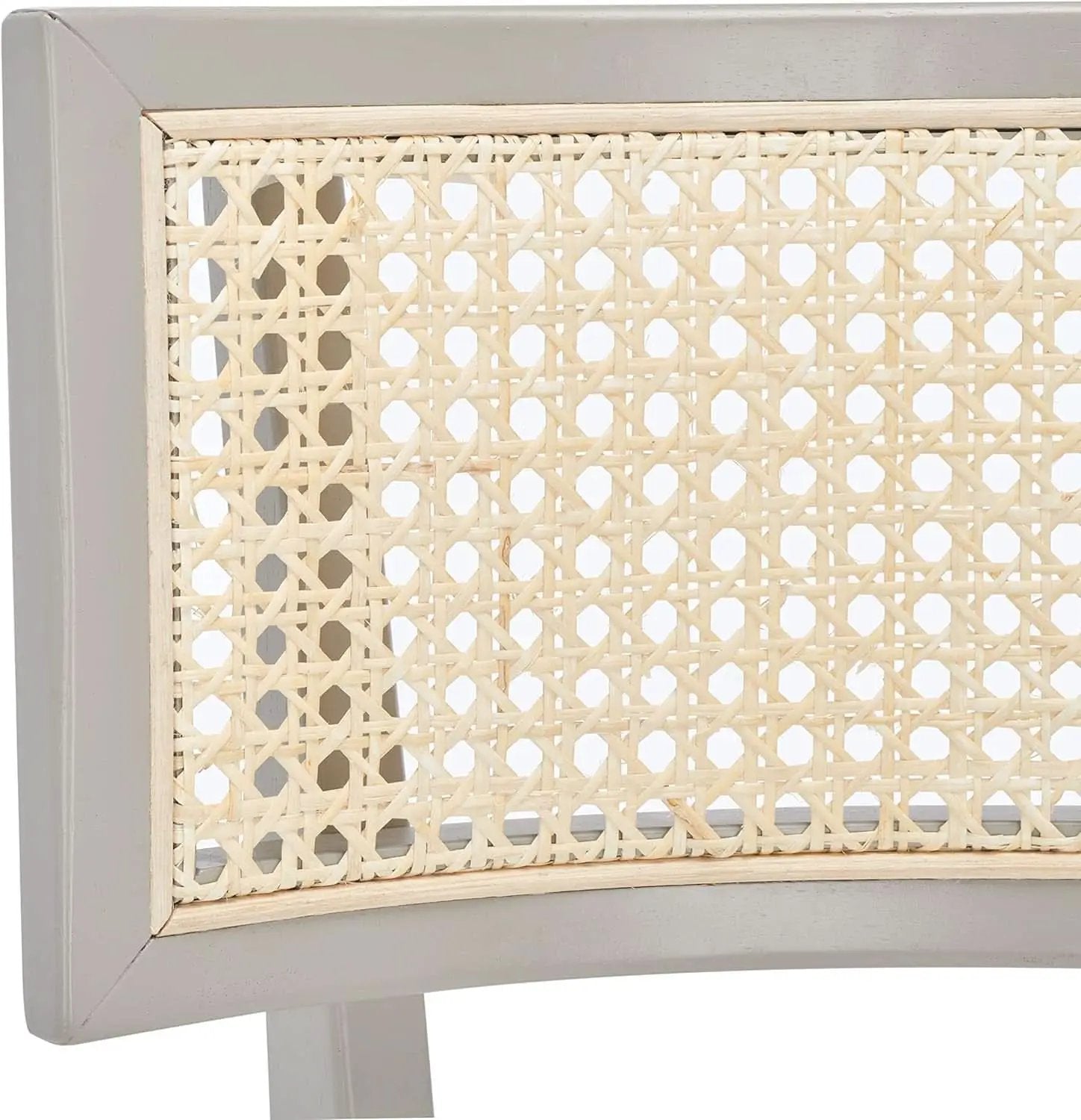Coastal Grey Cane Seat Cushion Dining Chair For Kitchen from PriceLows™