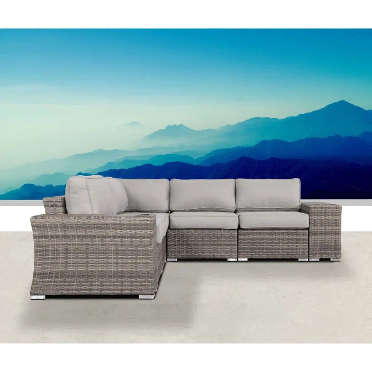 Rattan Sectional Sofa Set | Cushions Included | Durable Wicker Design | No Assembly Required