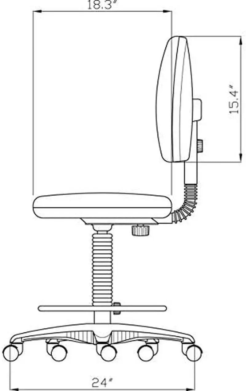 Pneumatic Adjustable Office Stool Black Multitask Ergonomic from PriceLows™