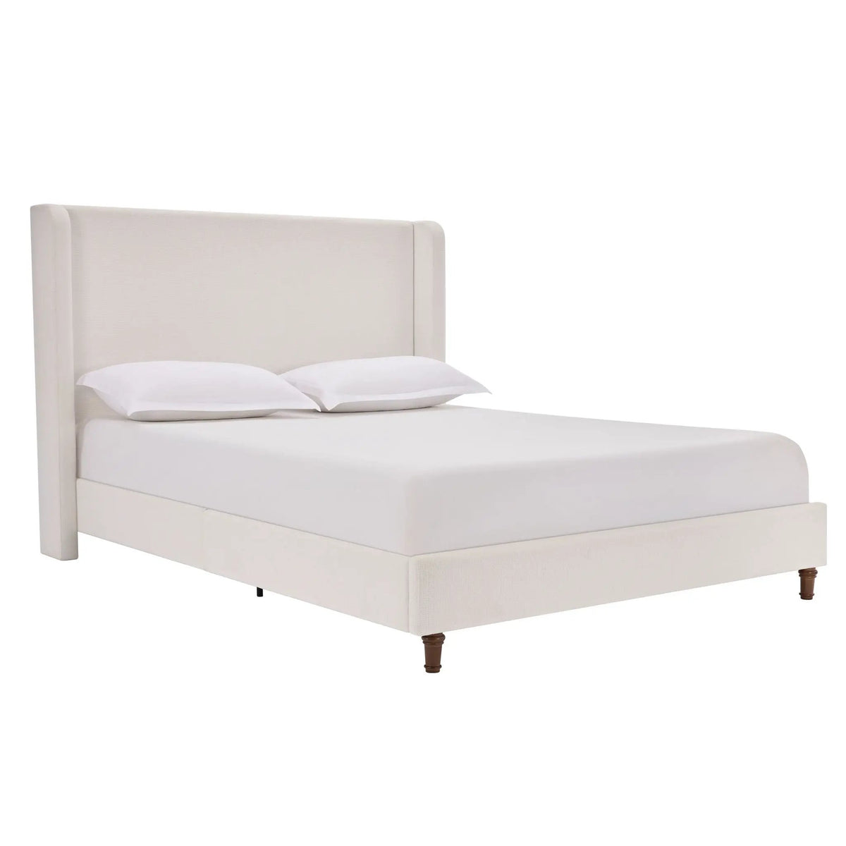 Harper Tall Headboard Upholstered Bed | Elegant Simplicity | No Box Spring Needed | 54 Inch Height
