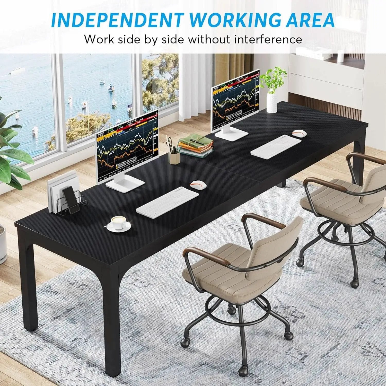 78.7 Inch Ultra Long Industrial Grade Two Person Desk from PriceLows™