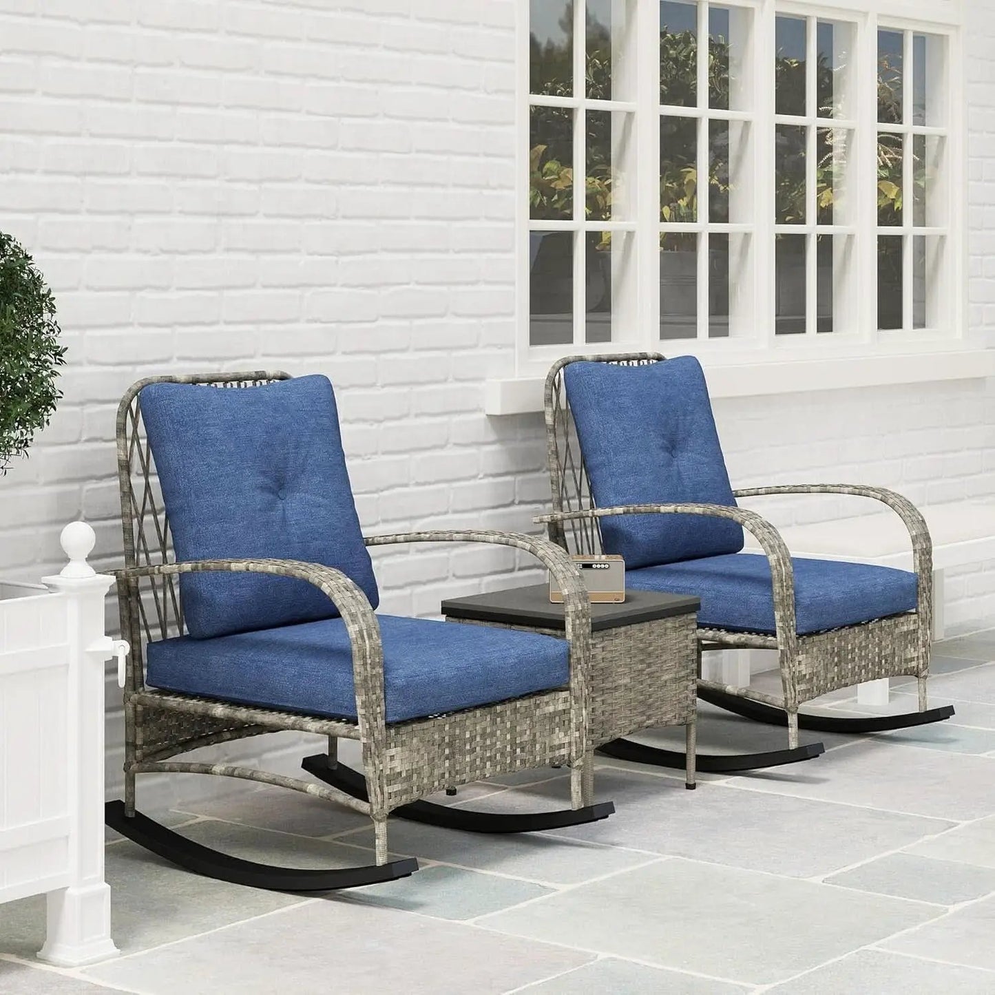 Stylish Three Piece Wicker Patio Furniture Set from PriceLows™