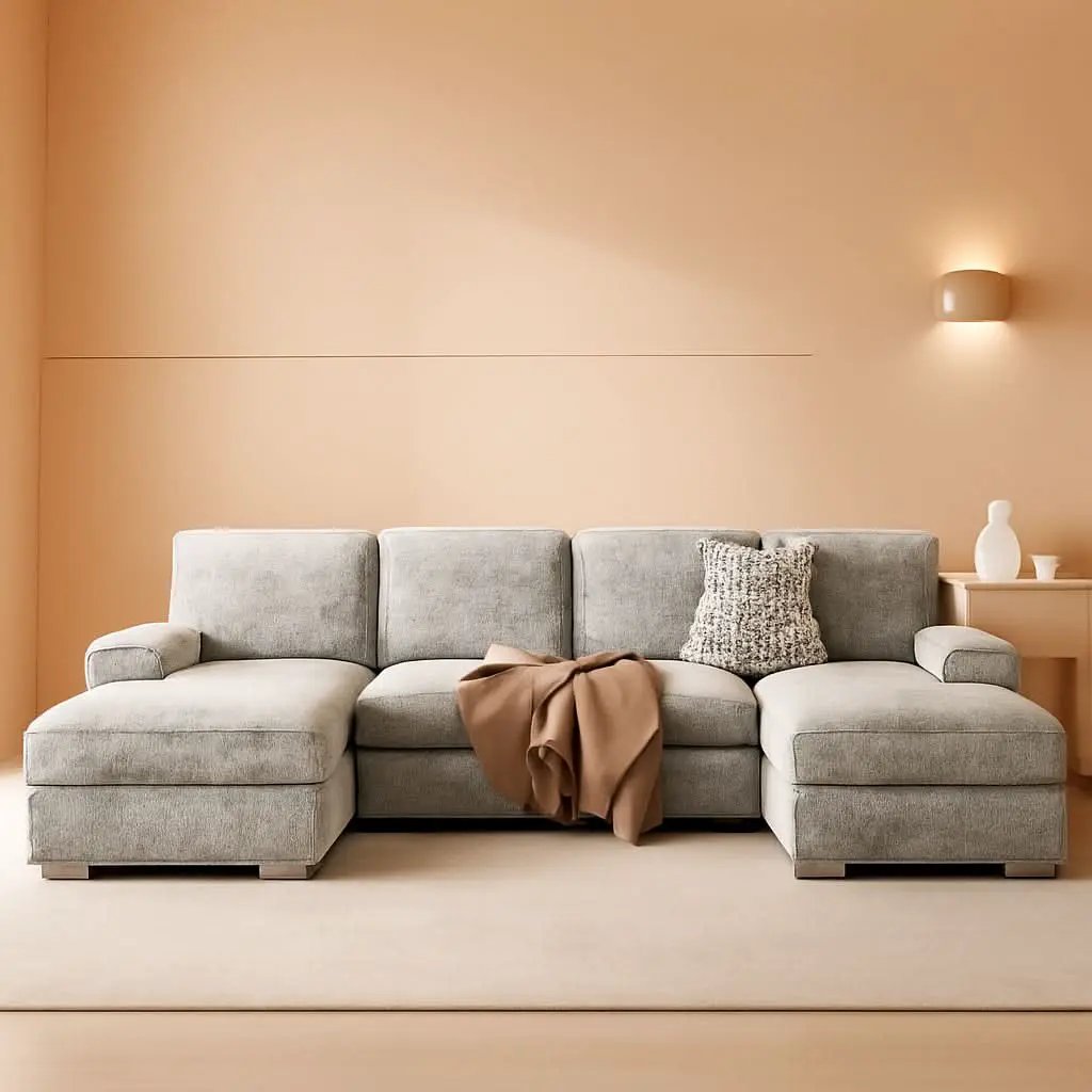 2 Piece Fabric Sectional Sofa With Reversible Chaise from PriceLows™