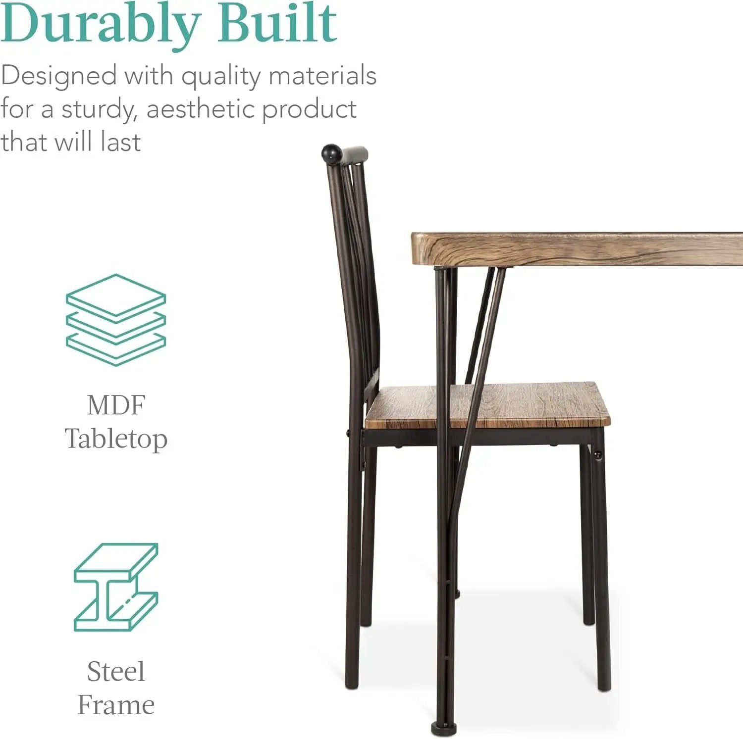 Drift Brown Contemporary Rectangular Dining Table Set from PriceLows™
