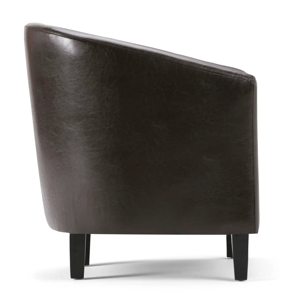 Austin Transitional Tub Chair | Curved Back | Top Stitching Detail | Kiln-Dried Wood Frame