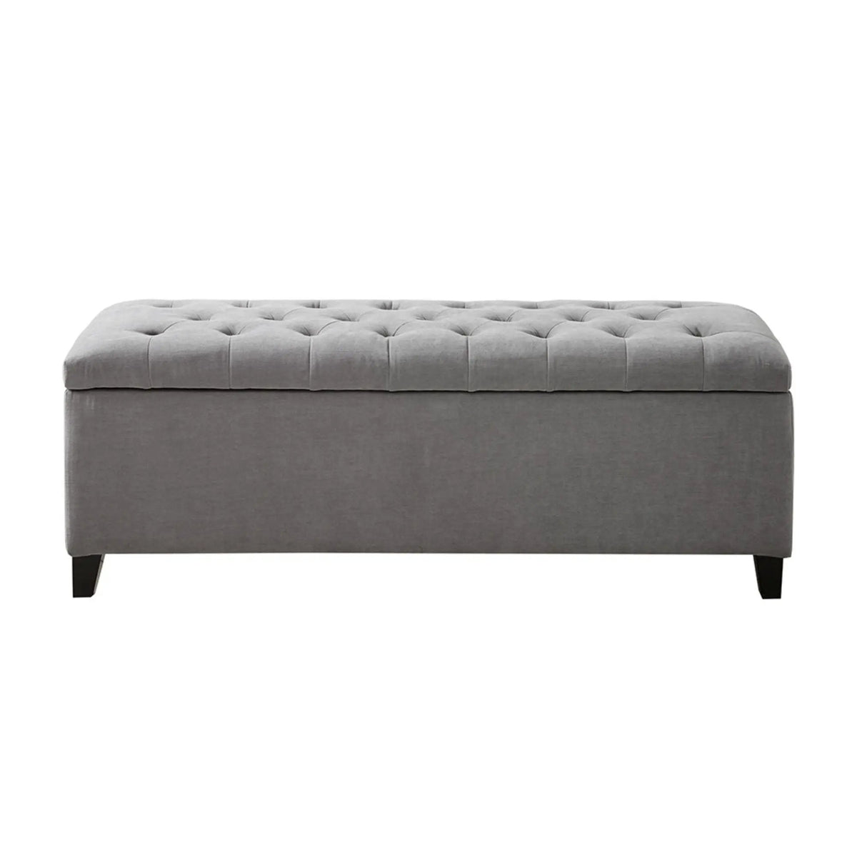 Tufted Soft Close Storage Bench | Button Tufted Top | Solid Wood Legs | 49 Inch Width