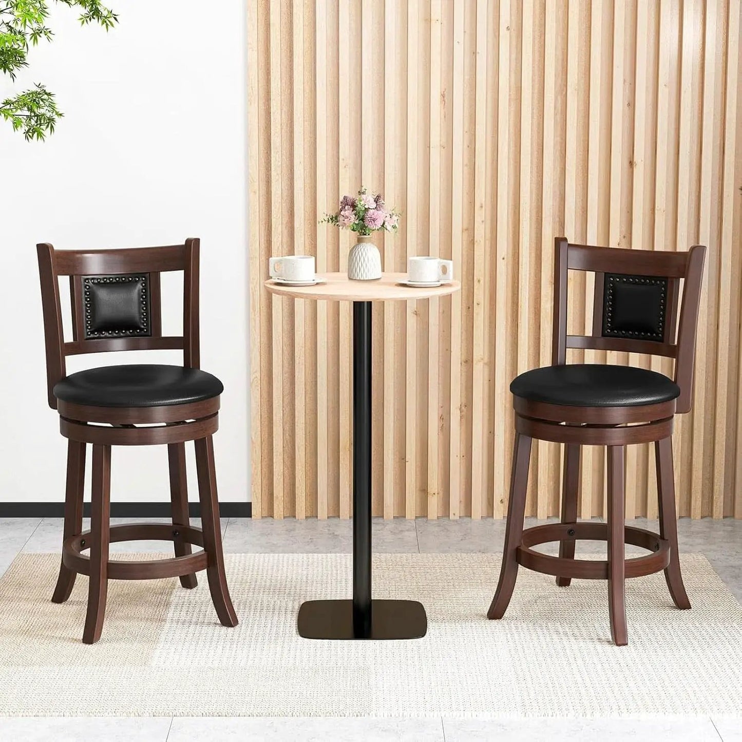 Ergonomic Swivel Bar Stools Set of Two from PriceLows™
