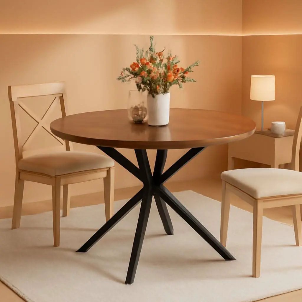 Walnut Dining Table For Four Farmhouse Kitchen Rustic from PriceLows™