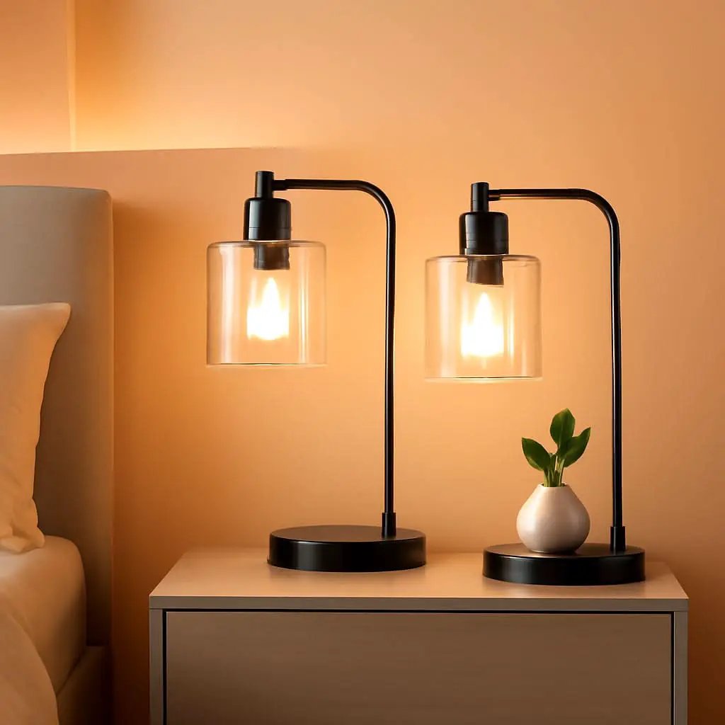 Industrial Table Lamps Black Nickel Touch Control Dimmable from PriceLows™