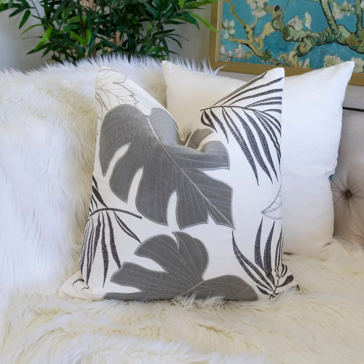 Autumn Leaf Accent Pillow | 20X20 Inches | Hidden Zipper | Optional Insert