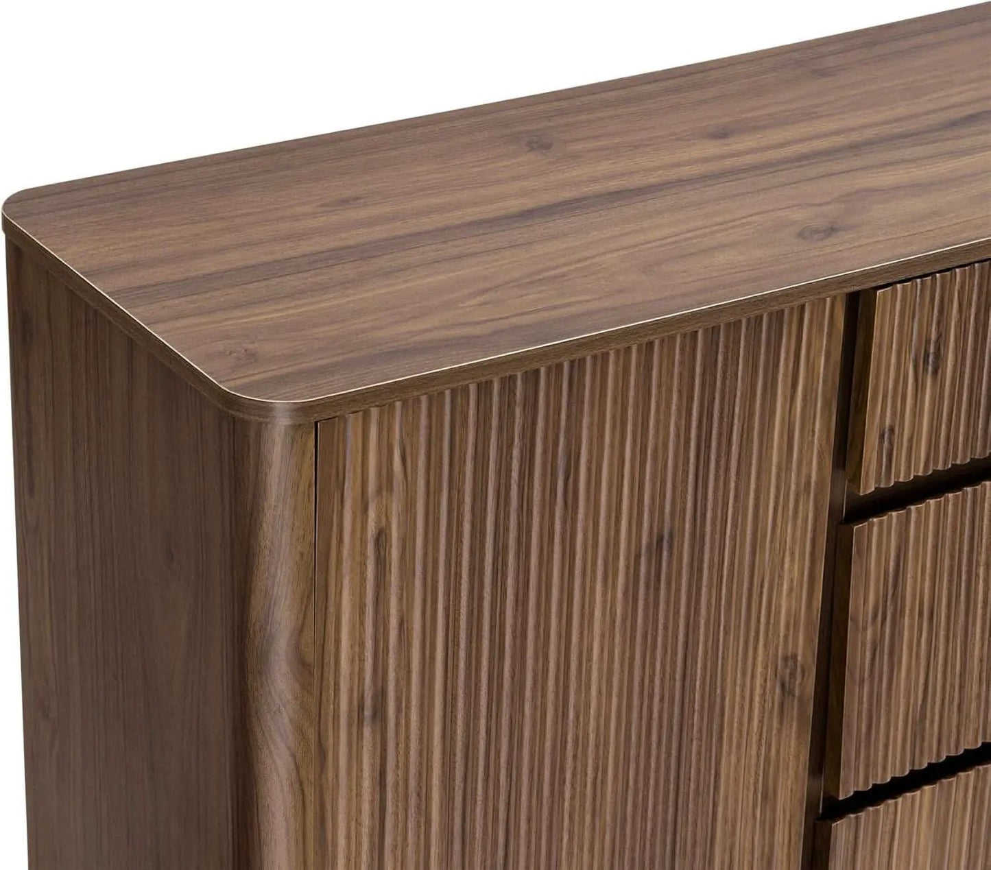 62 Inch Walnut Sideboard Buffet With Adjustable Shelves from PriceLows™
