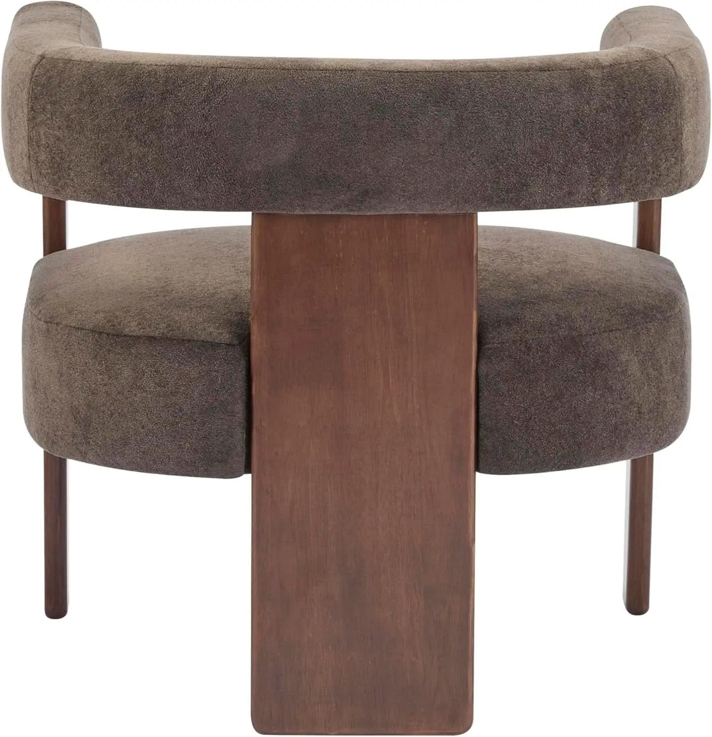 Dark Brown Velvet Upholstered Accent Chair Cushion from PriceLows™