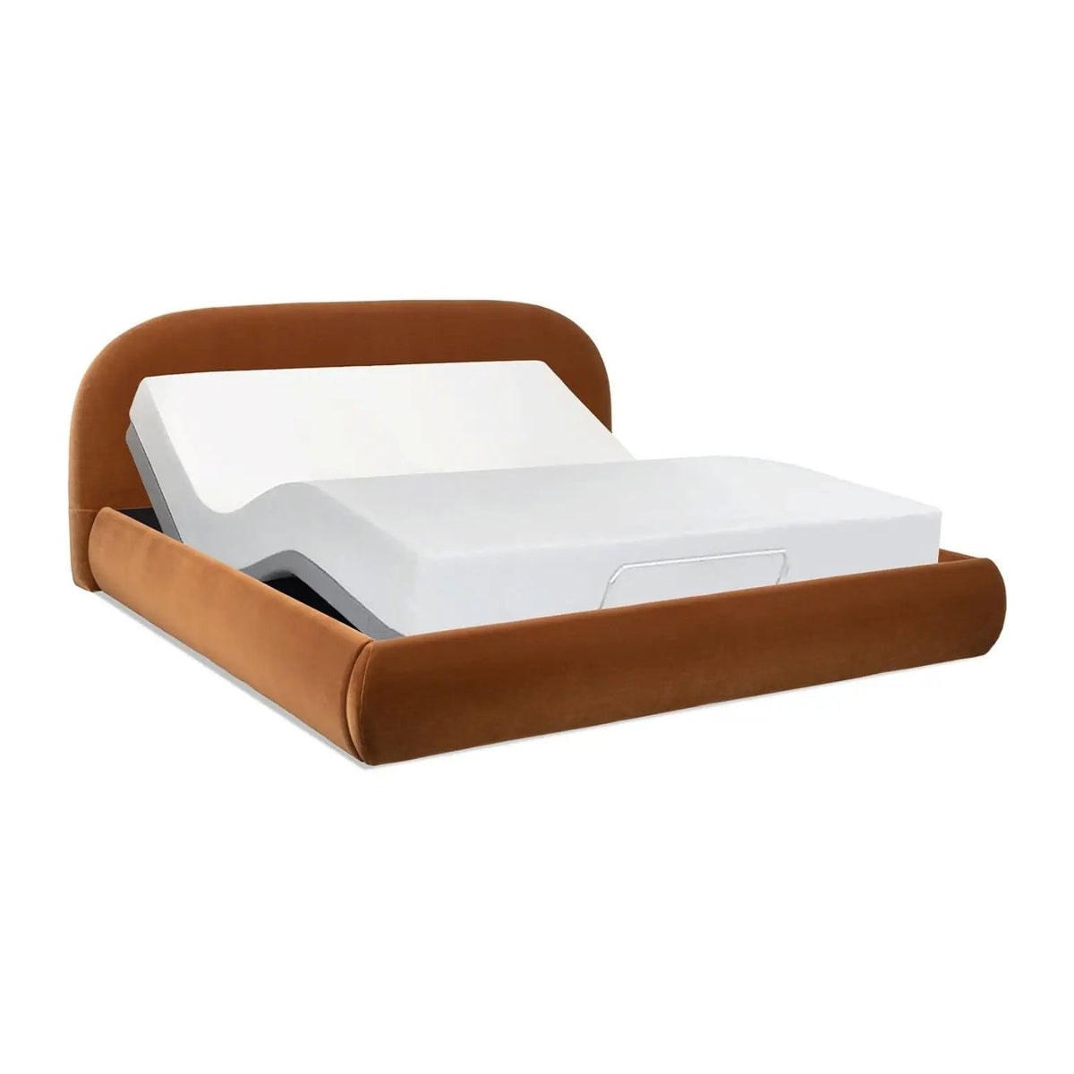 Archie Upholstered Platform Bed | Puffy Arch Headboard | Grounded Design | No Box Spring Needed