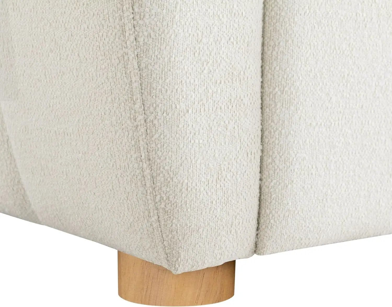 Convertible Sleeper Loveseat 66 Inch Polyester Ivory from PriceLows™