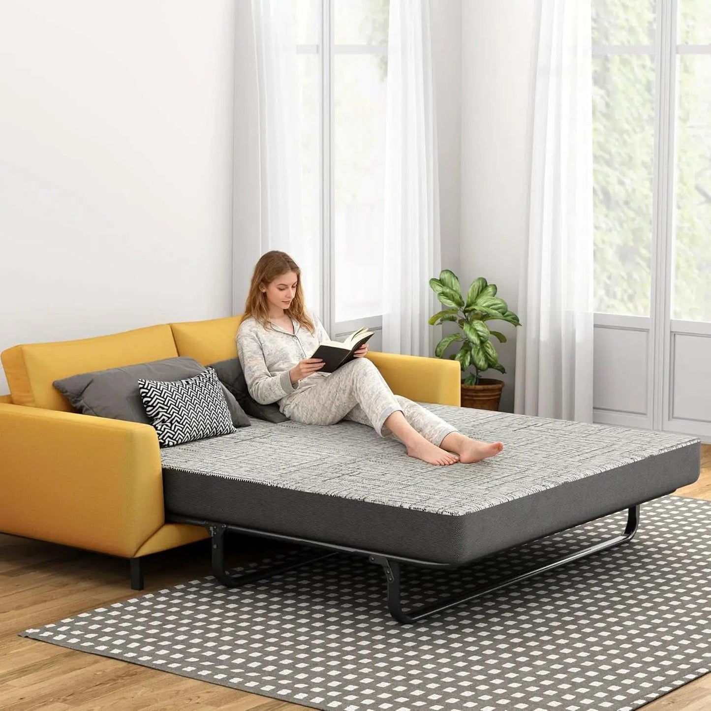 4-Inch Memory Foam Sofa Mattress Queen Size from PriceLows™