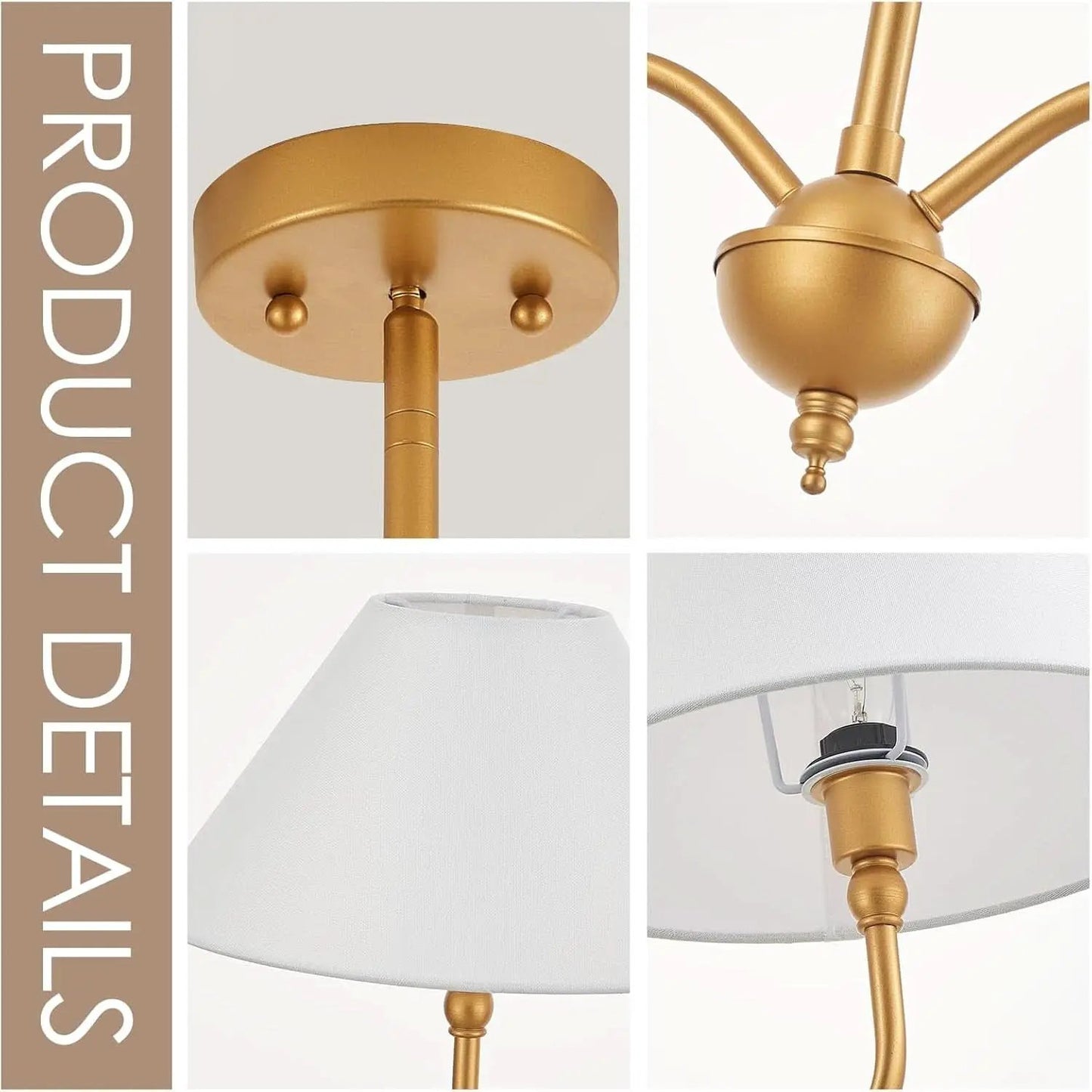 Goldtone Linear 2 Light Chandelier For Kitchen Island from PriceLows™